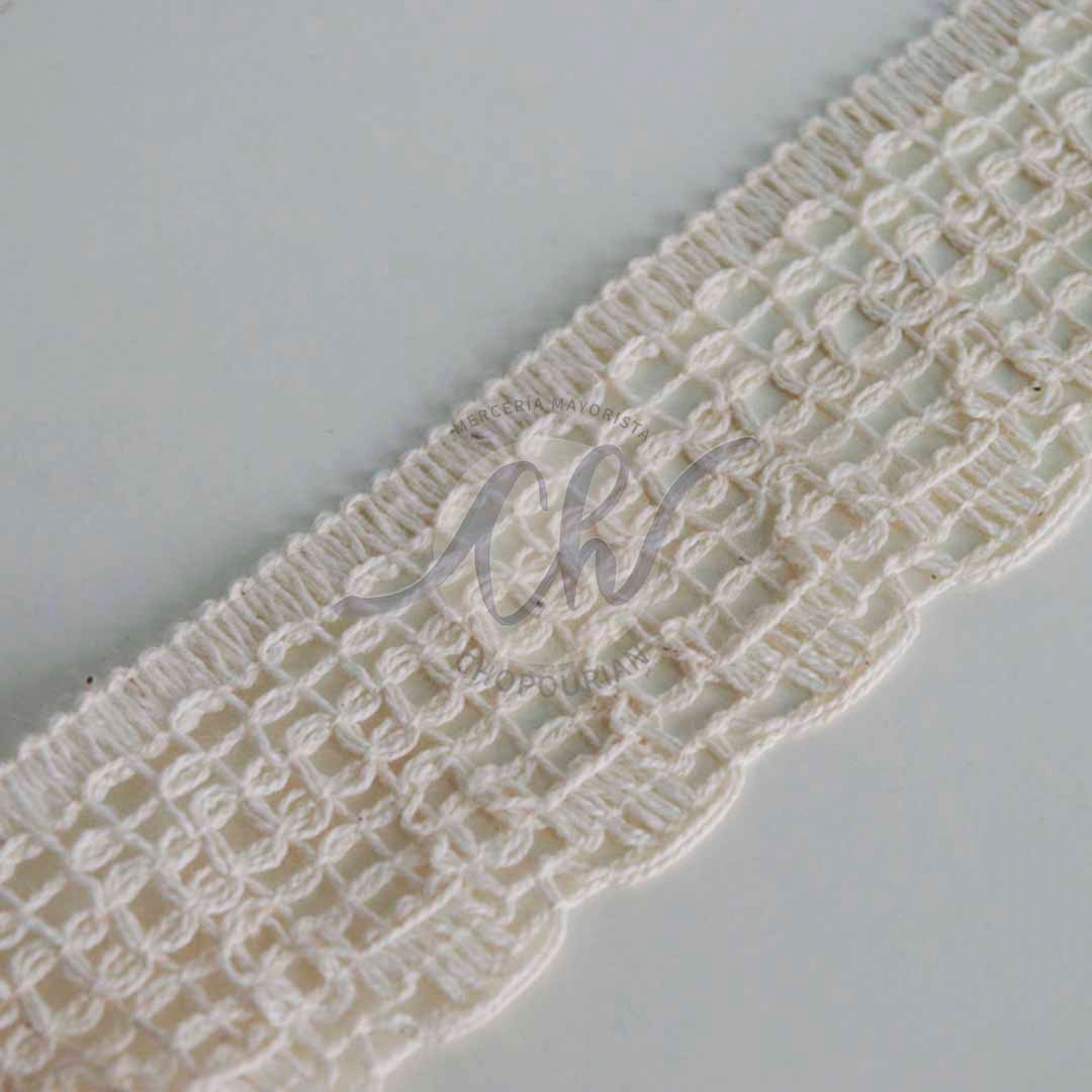 Puntilla algodon blanca 8cm. (12) Precio x Metro - Productos - Mercería  Mayorista