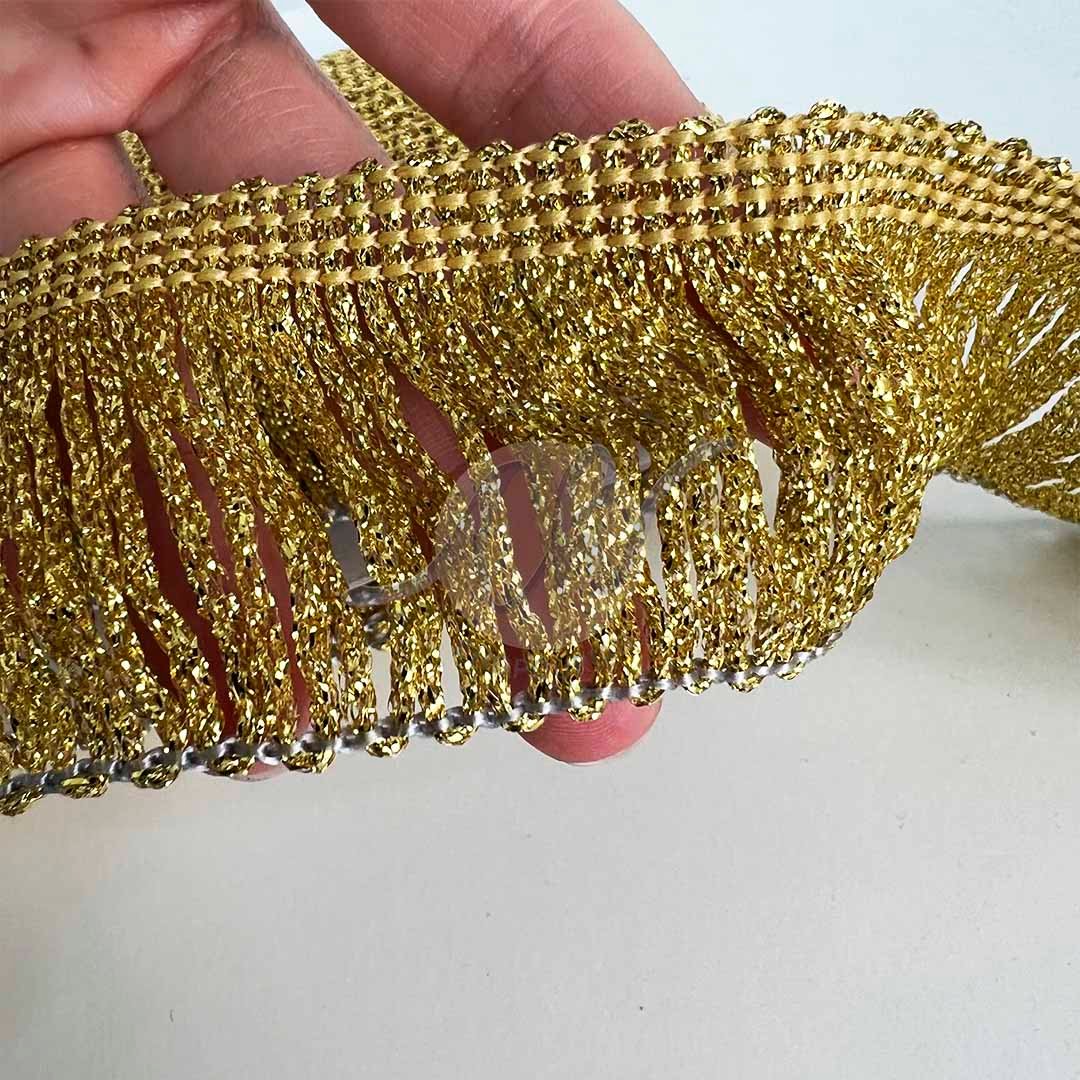 Adorno de flecos dorados Chainette / 10 cm- 4 pulgadas Decoración de  adornos de flecos Chainette